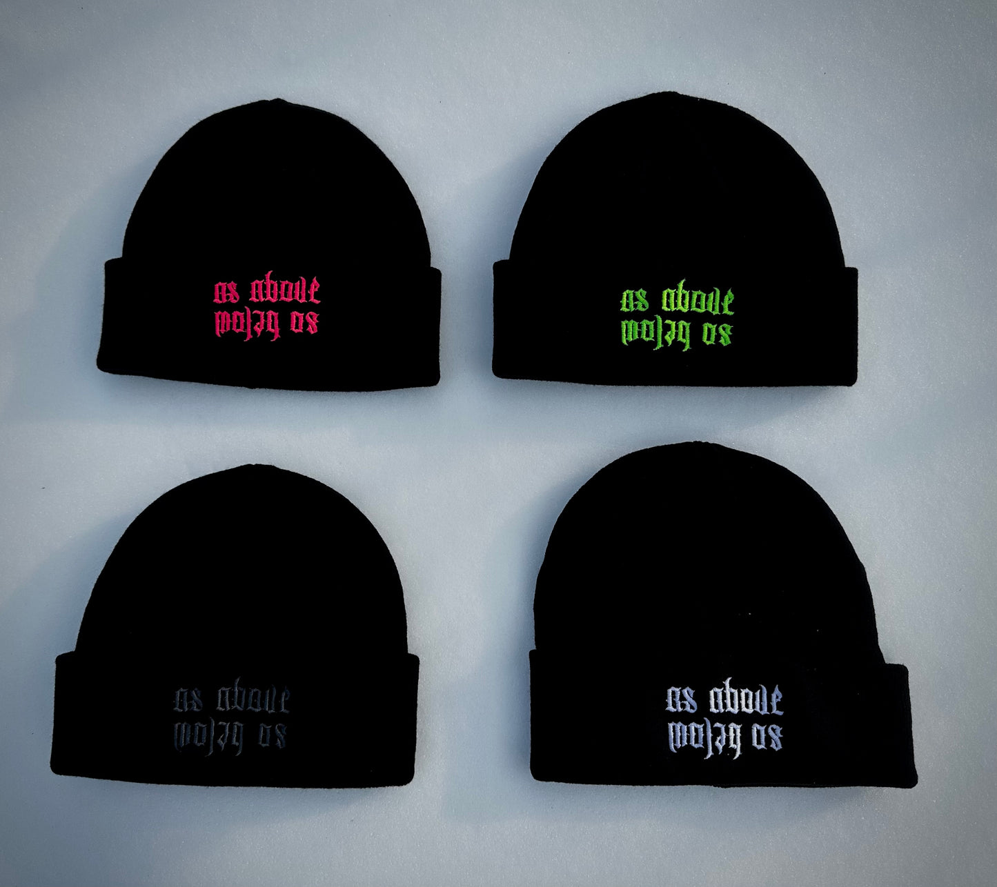 AS ABOVE SO BELOW Embroidered Beanie