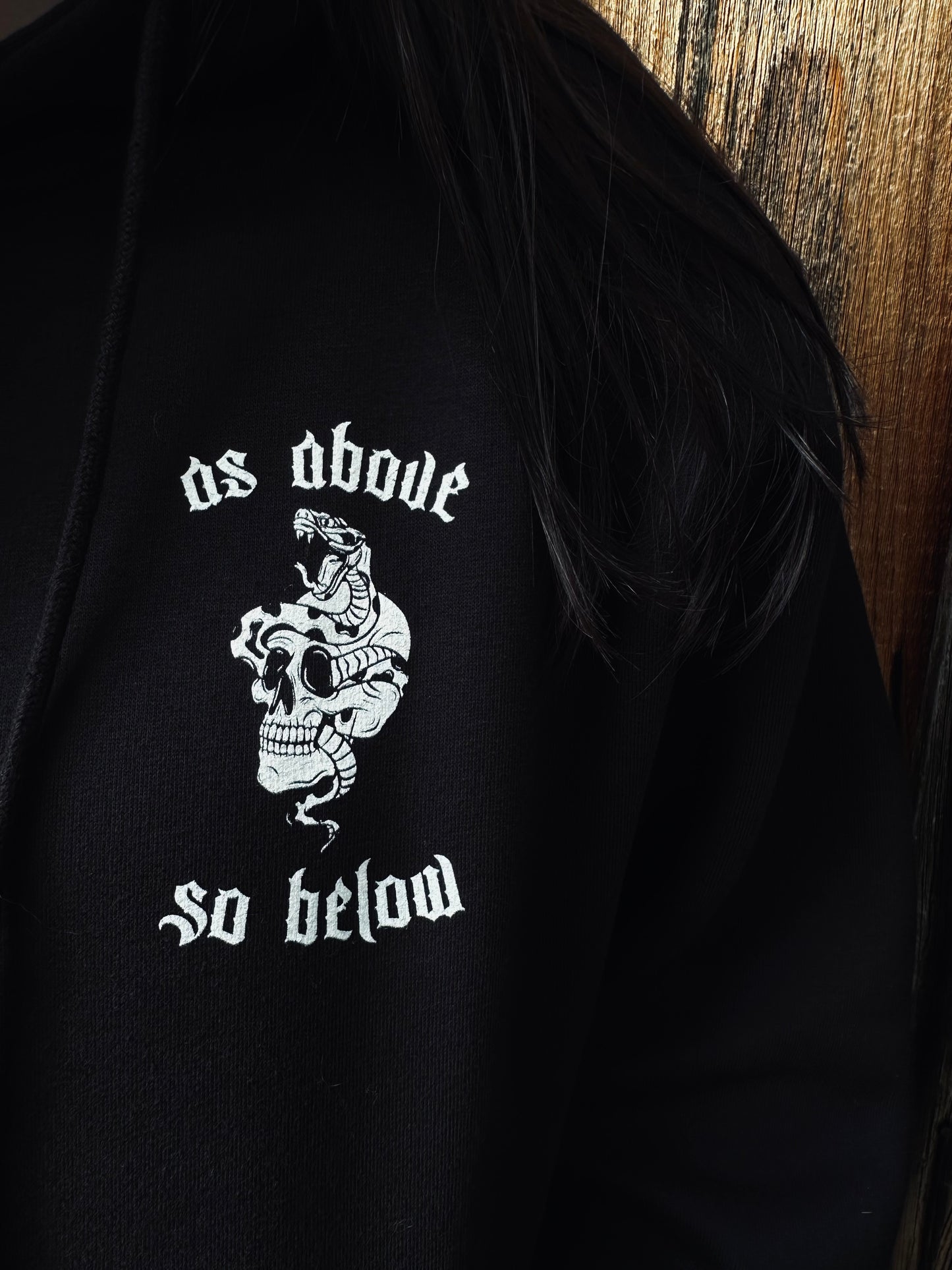 AS ABOVE SO BELOW Black Discipline or Regret Hoodie