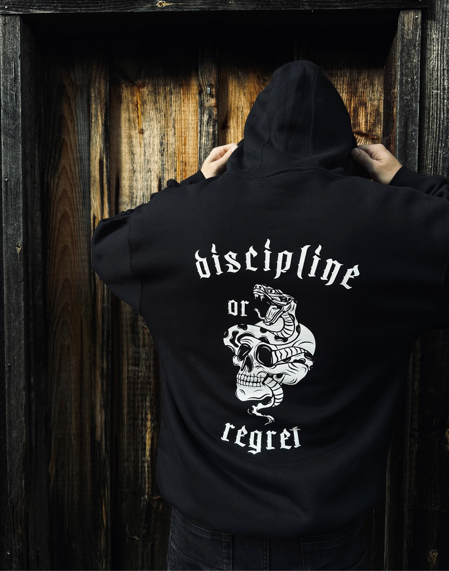 AS ABOVE SO BELOW Black Discipline or Regret Hoodie