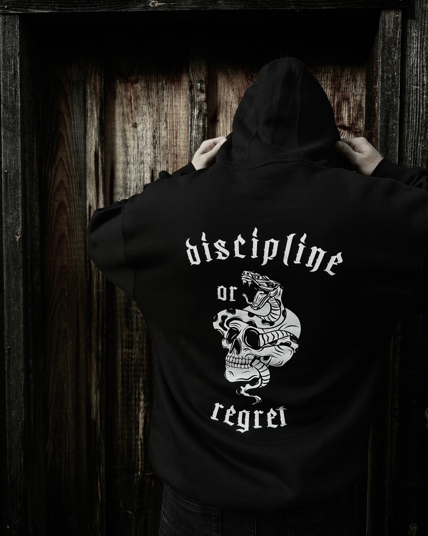 AS ABOVE SO BELOW Black Discipline or Regret Hoodie
