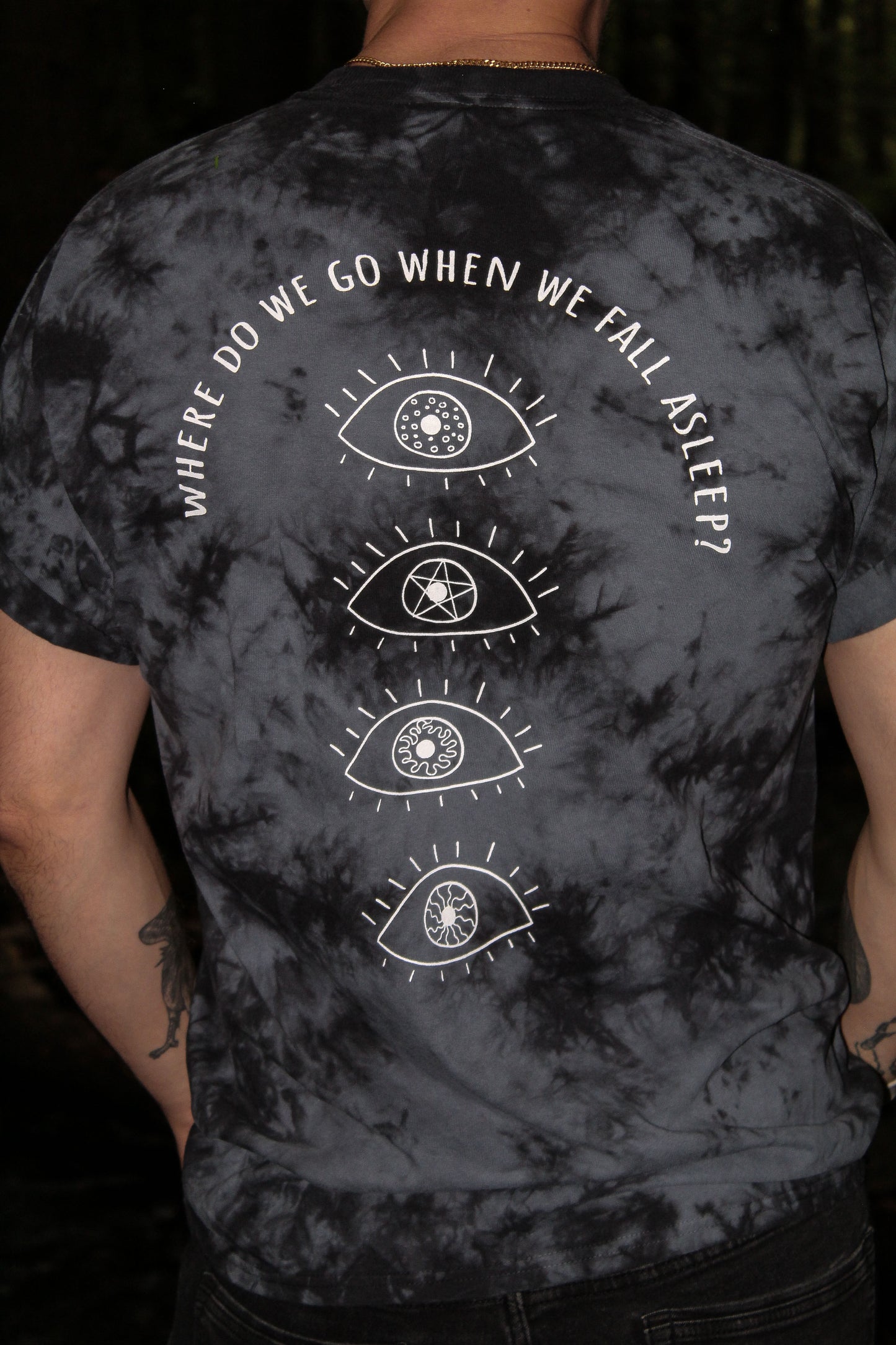AS ABOVE SO BELOW Black Tie Dye Eye T-Shirt