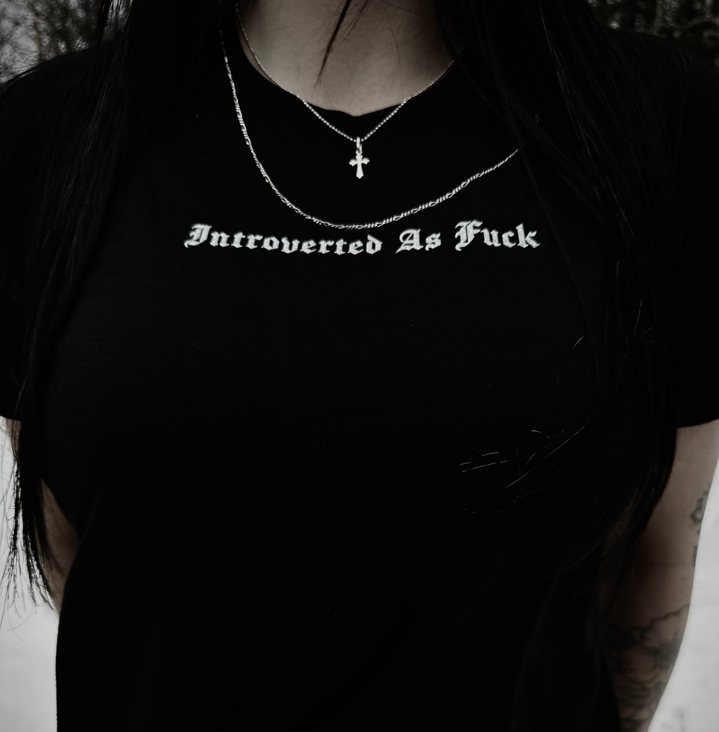 AS ABOVE SO BELOW "Introverted As Fuck" Crop Top