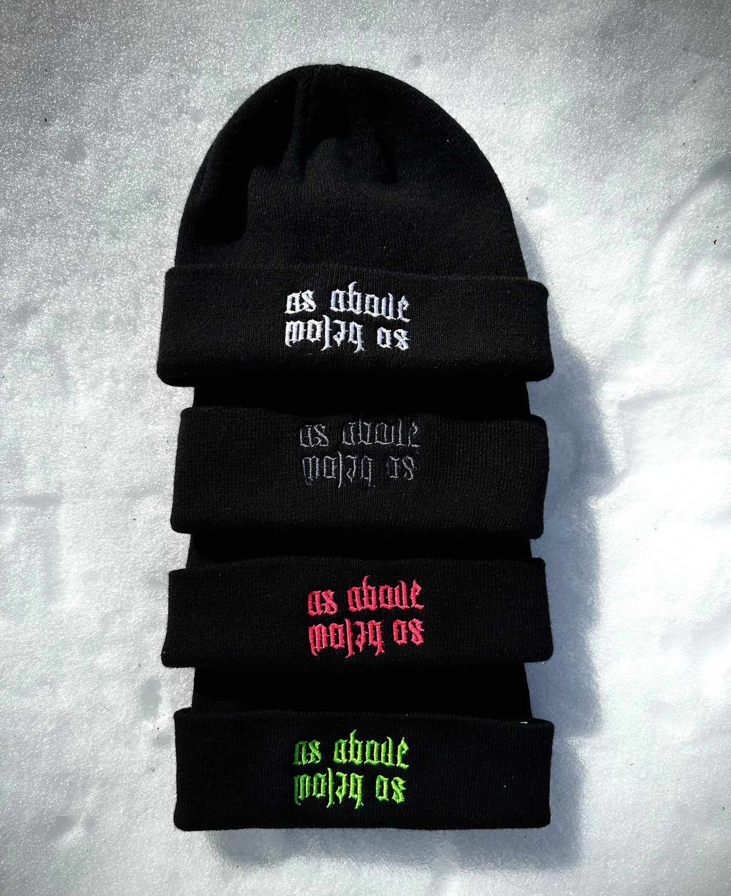 AS ABOVE SO BELOW Embroidered Beanie