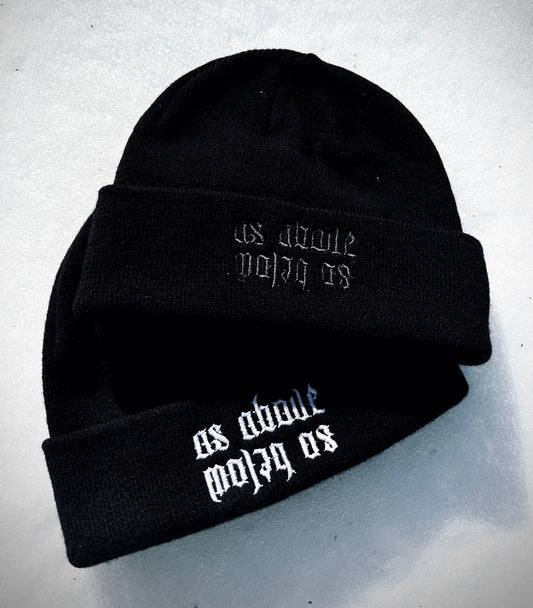 AS ABOVE SO BELOW Embroidered Beanie