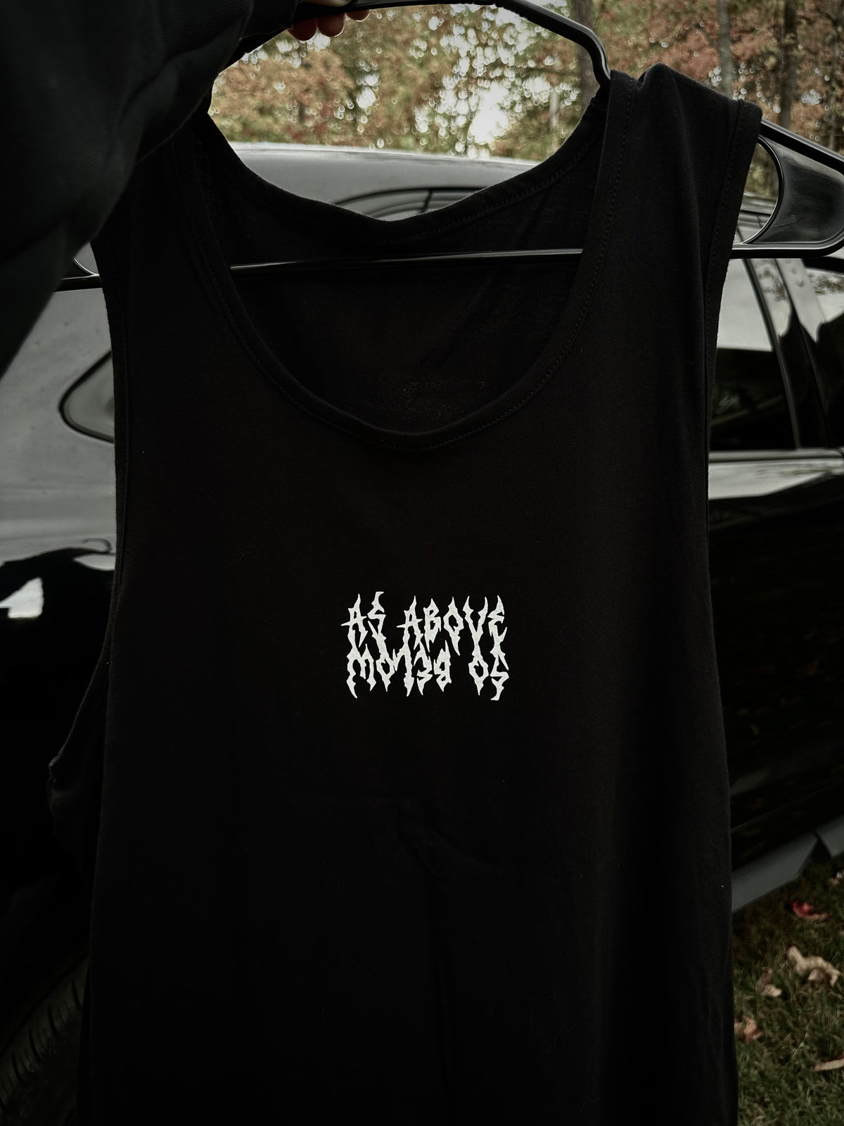 AS ABOVE SO BELOW Men’s Gothic Skeletal Spine Tank Top