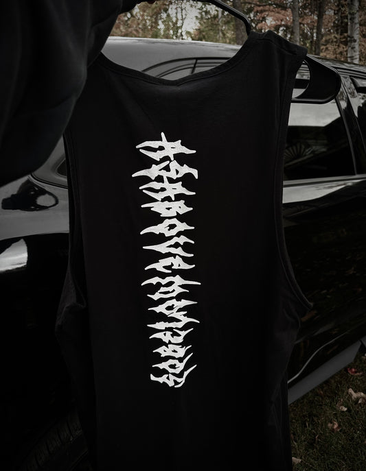 AS ABOVE SO BELOW Men’s Gothic Skeletal Spine Tank Top