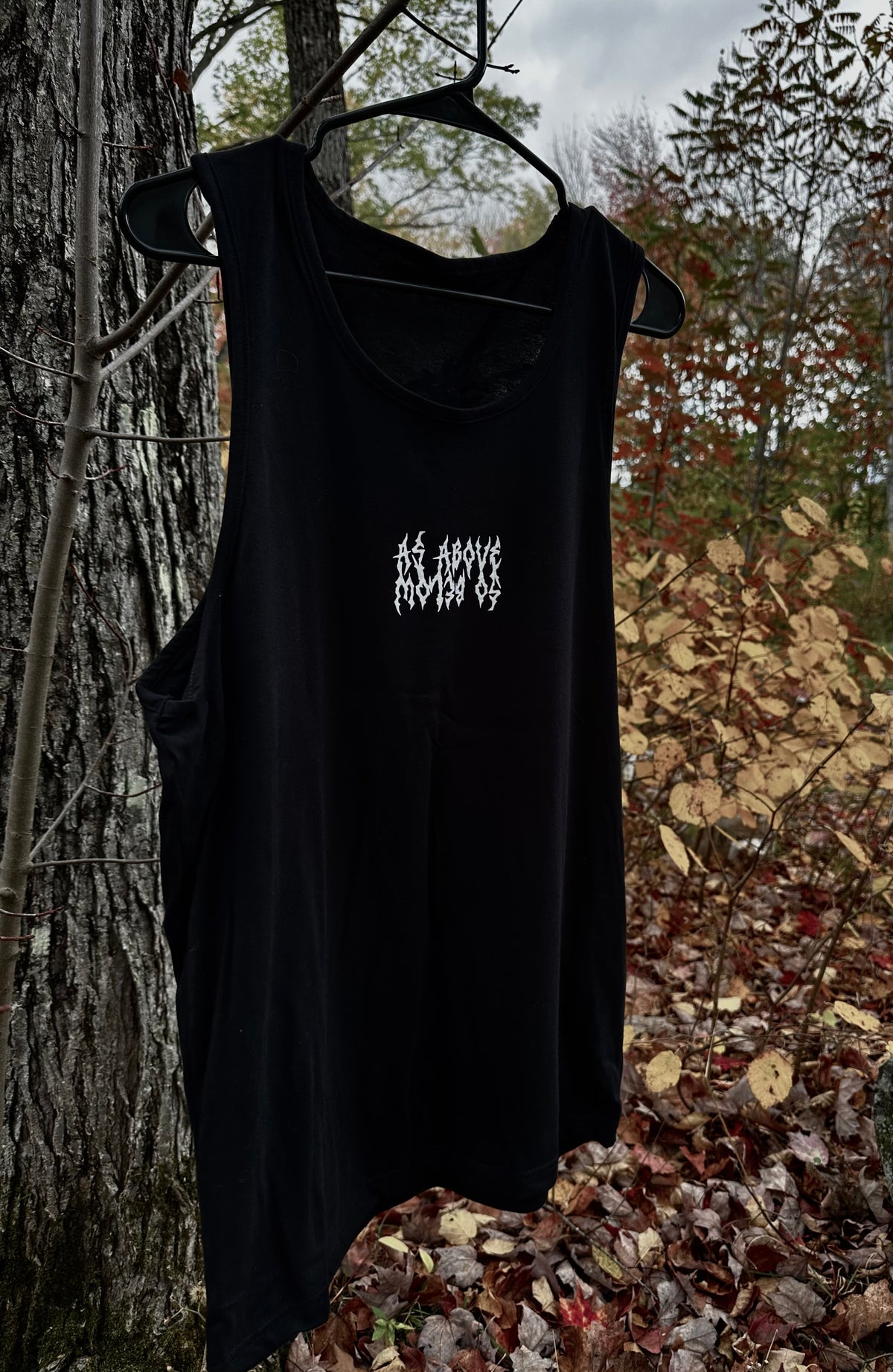 AS ABOVE SO BELOW Men’s Gothic Skeletal Spine Tank Top