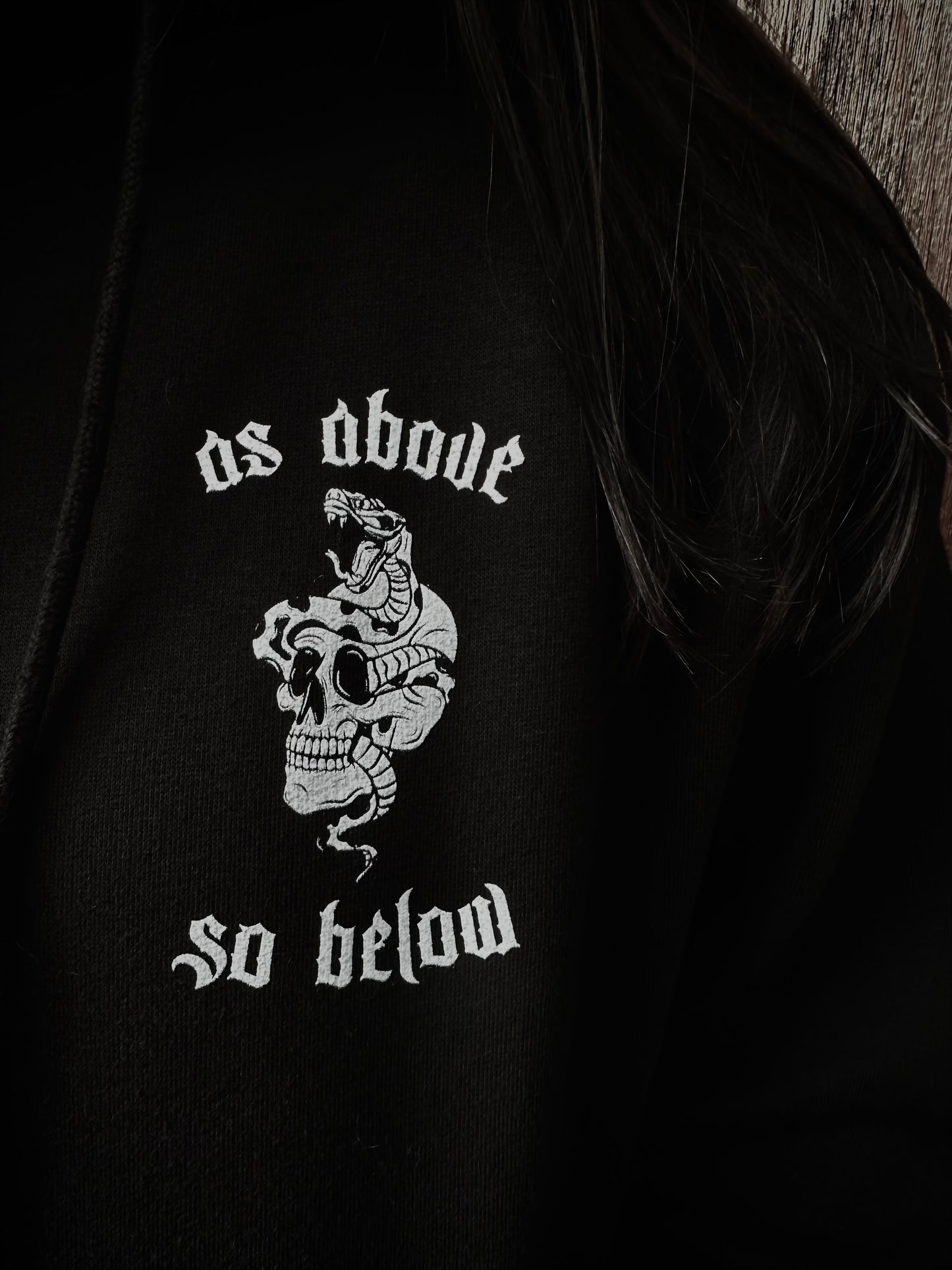 AS ABOVE SO BELOW Black Discipline or Regret Hoodie